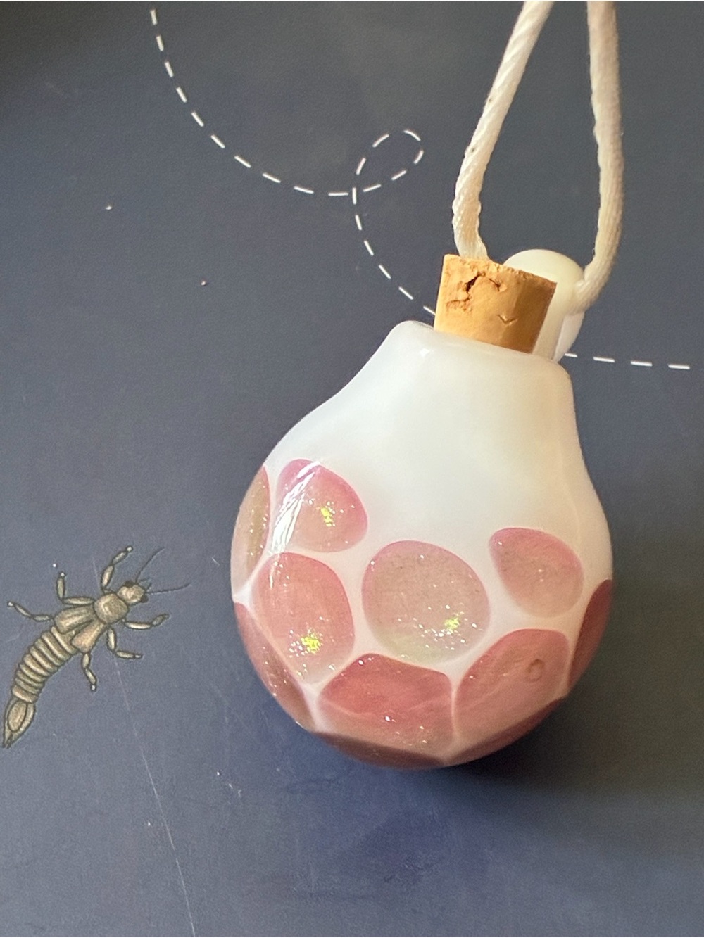 Magical Blown Glass Mini Medicine Vial with Cork Top